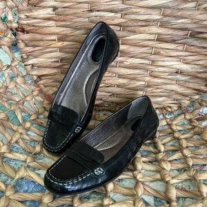 Sperry Black Leather Loafers / Shoes for Women 9M